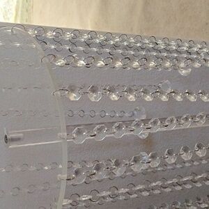 Elegant Clear Beaded Chandelier Stand